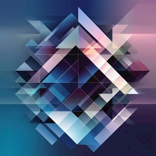 几何幻彩抽象背景图案
