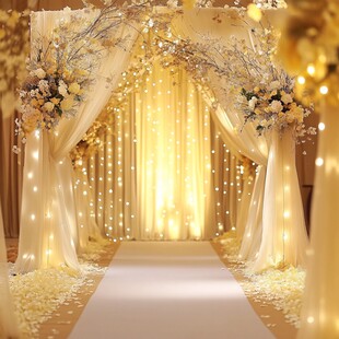 梦幻浪漫婚礼拱门装饰场景