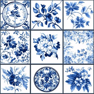 青花瓷花卉图案精美集合