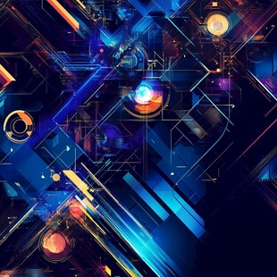 未来科技风炫酷几何图案