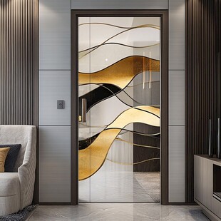 现代简约风艺术玻璃房门