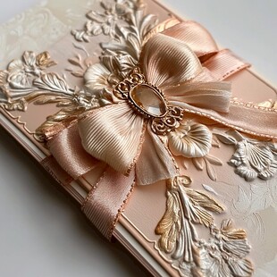 奢华雕花蝴蝶结装饰笔记本