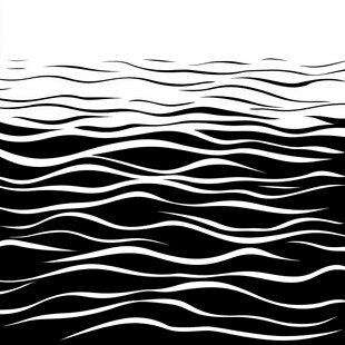 黑白波浪线条抽象图案