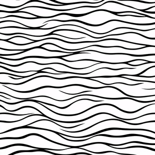 黑白波浪线条无缝图案