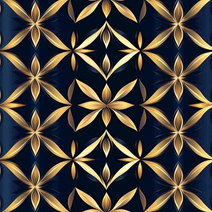 深蓝背景金色几何花纹图案