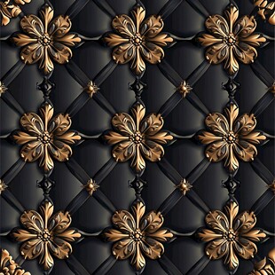黑金雕花皮革纹理图案