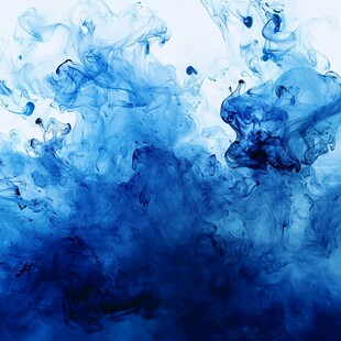 蓝色水墨烟雾艺术纹理图