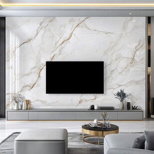现代简约大理石电视背景墙