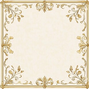 金色花纹边框装饰背景图