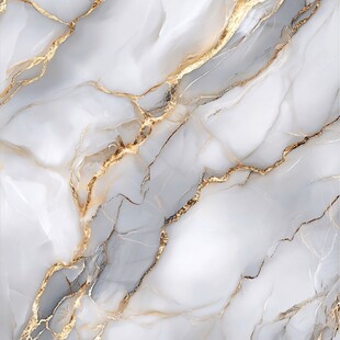 爵士白大理石纹 金色线条美