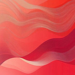 红色渐变动感波浪背景图