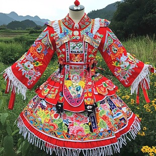 精美民族风刺绣红衣