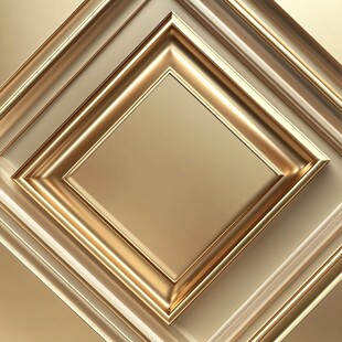 金色立体几何装饰图案