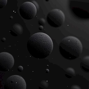 黑色悬浮球体科幻背景图