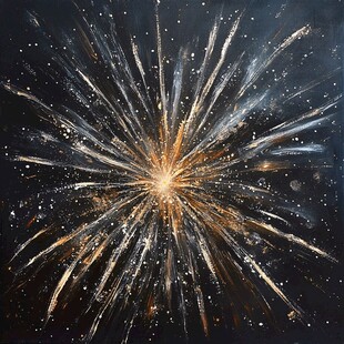 璀璨烟花绽放夜空美景