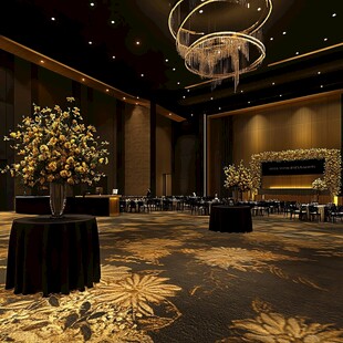 豪华宴会厅内的精致装饰