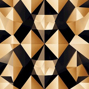 黑金几何立体拼接图案