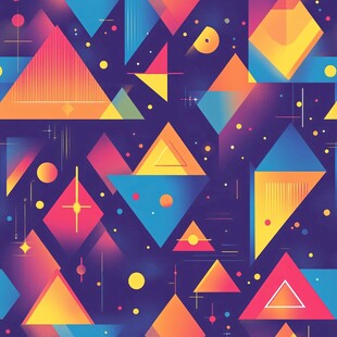 几何炫彩图案背景设计