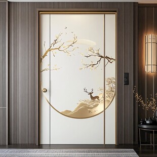 中式典雅入户门艺术设计