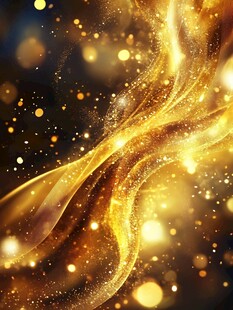 金色流光梦幻背景特效