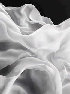 飘逸白色绸布纹理特写