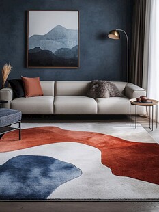 现代简约风客厅地毯装饰