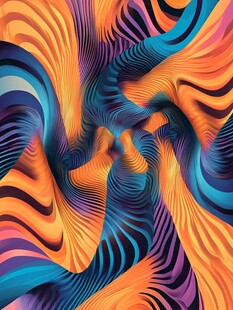 绚丽动感抽象线条图案