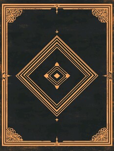 黑金几何边框装饰图案