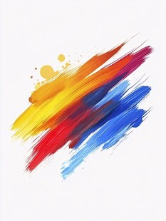 多彩笔触艺术画