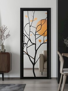 艺术玻璃隔断 简约室内风景