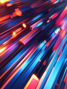 炫彩动感光线科技背景图