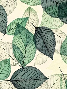 清新绿叶图案背景纹理