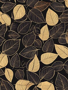 金色树叶图案背景纹理