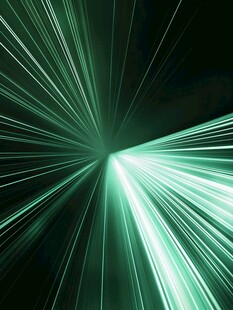 绿色光线放射特效背景图