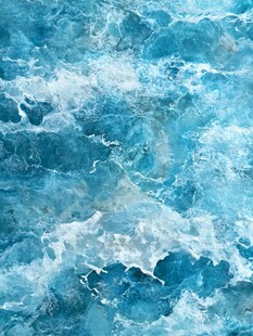 蓝色汹涌海浪纹理图案