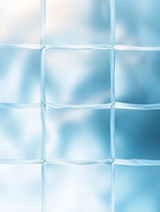 蓝色玻璃方格纹理背景