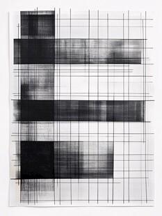 黑白格抽象艺术画作