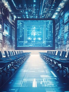 科技会议室的未来感场景