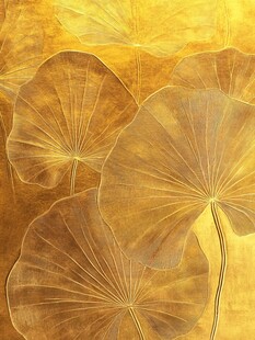 金色银杏叶艺术纹理图案