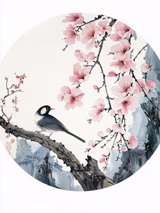 花鸟图 枝头鹊与烂漫繁花