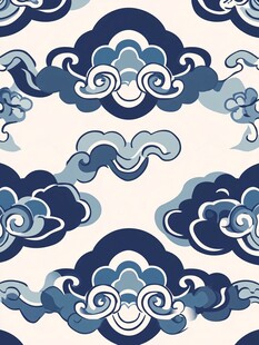 中式云纹图案精美纹样