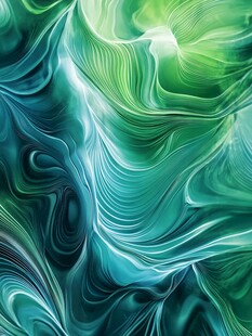 幻彩绿蓝流体抽象纹理