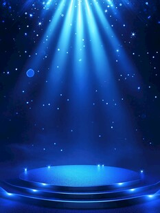 梦幻蓝色舞台灯光背景