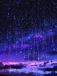 梦幻流星夜空浪漫场景