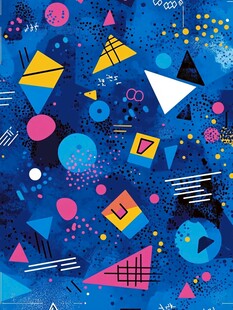 炫彩几何抽象图案背景