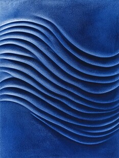 蓝色波浪纹理艺术图案