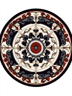 古典圆形花纹装饰图案