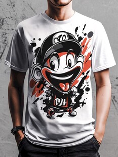 个性卡通印花潮流T恤
