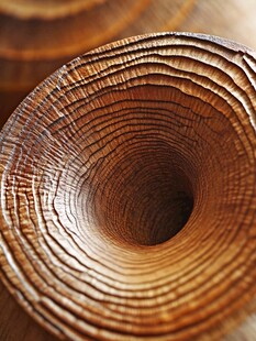木纹圆环特写