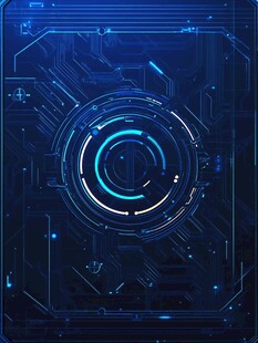 科技感蓝色炫酷圆形界面